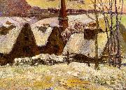 Paul Gauguin Breton Village in the Snow oil painting picture wholesale